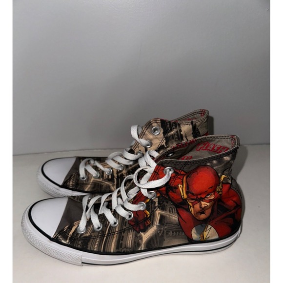 RARE VTG Converse High Top "The Flash Gordon" DC Comic Unisex Shoe SneakerSZ 7/9 - Picture 3 of 7